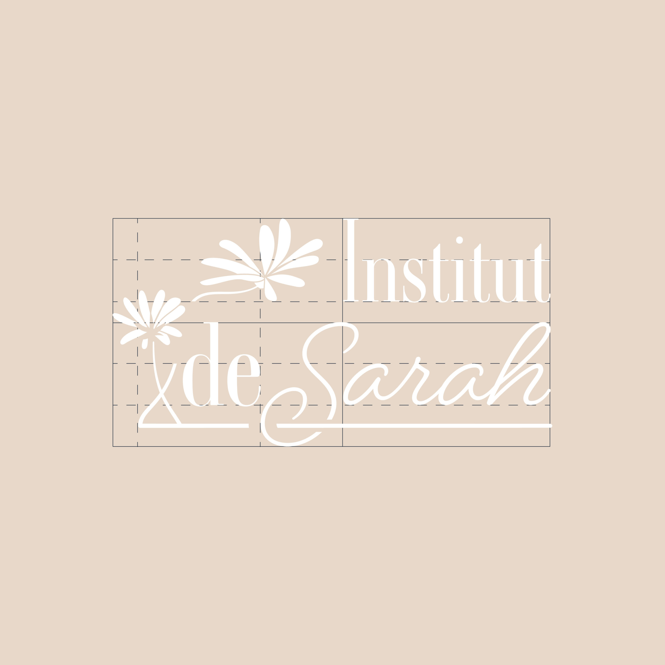 Construction du logo de l'Institut de Sarah - Graphiste Belge Pour Indépendants