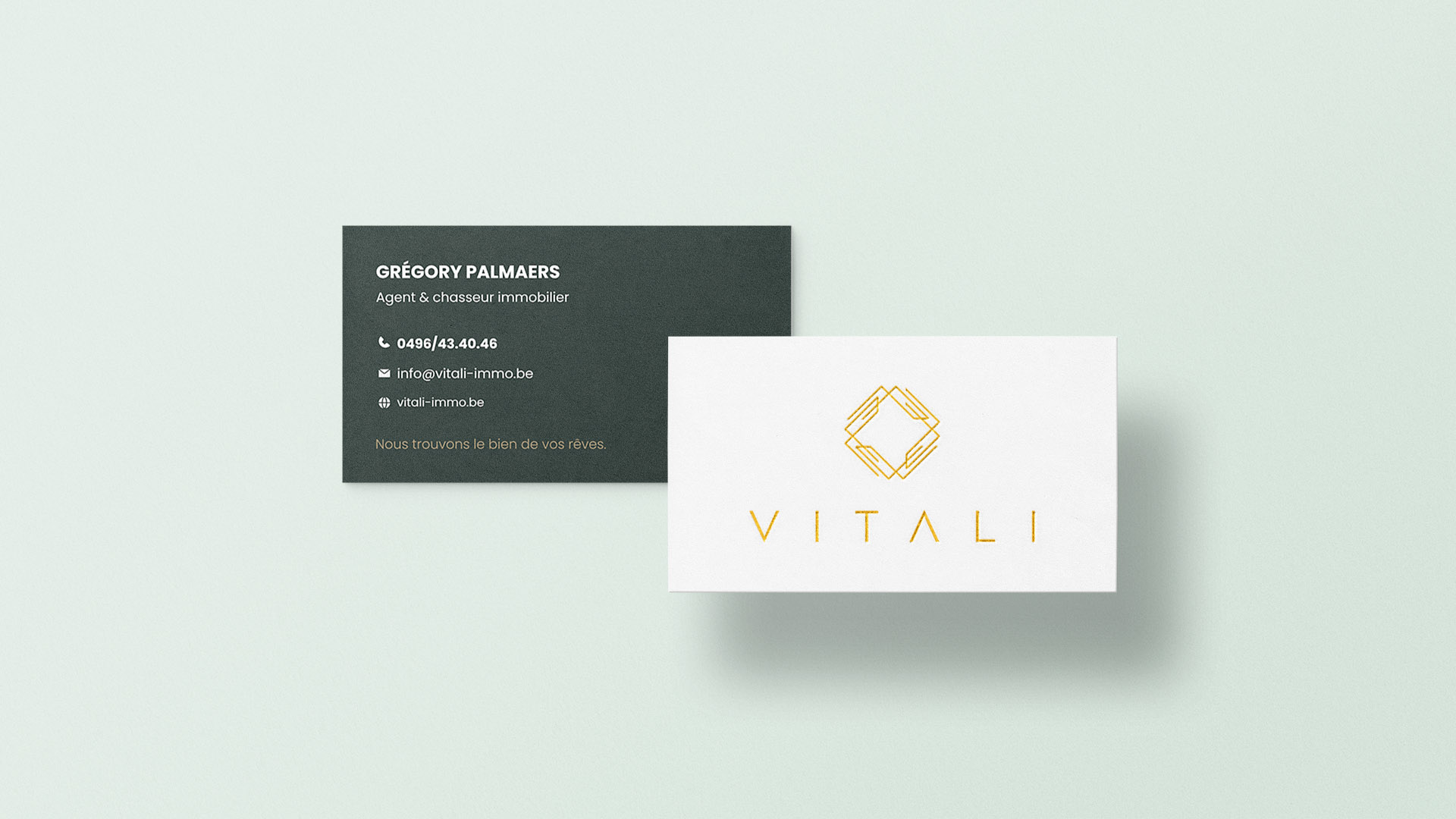Carte de visite Vitali - Graphiste Belge Pour Indépendants