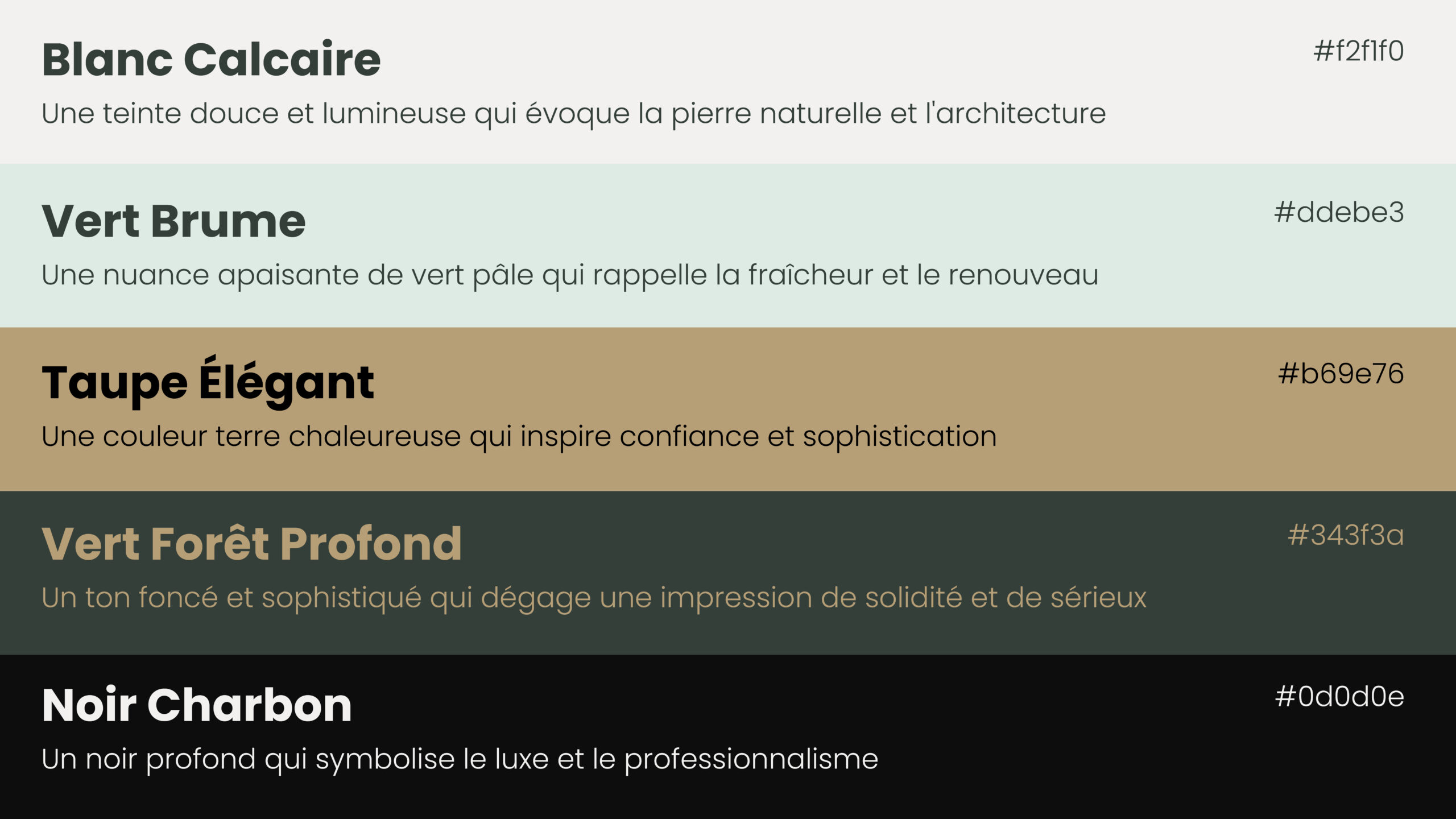 Palette de couleurs Vitali - Graphiste Belge Pour Indépendants