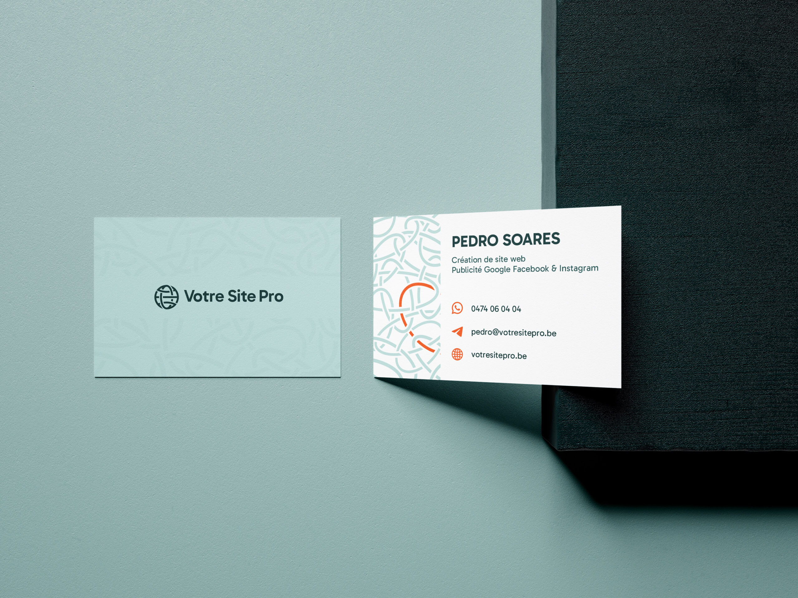 Carte de visite pour l'agence web de Votre Site Pro - Graphiste Belge Pour Indépendants